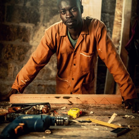 Julius Okoth, un charpentier professionnel, Lynk ©Backdrop